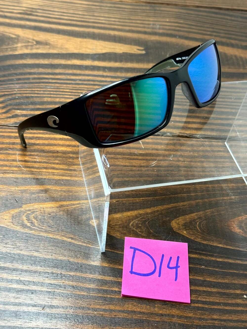 Costa Del Mar Blackfin Mens Matte Black Frame Green 580G Lenses Sunglasses